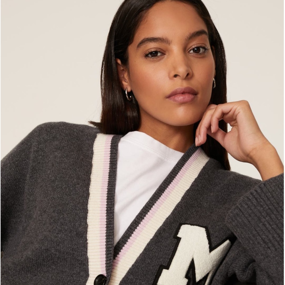 Maje | Maissa Oversized Varsity Cardigan | Size: 1/Small